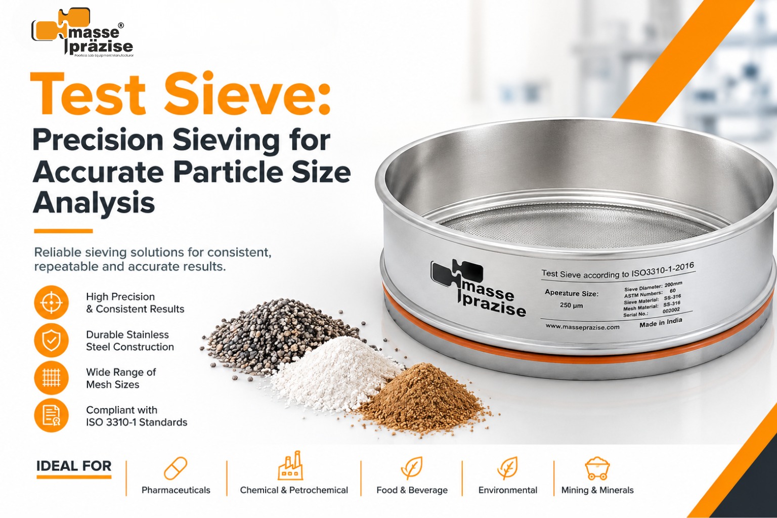Test Sieve: Precision Sieving for Accurate Particle Size Analysis